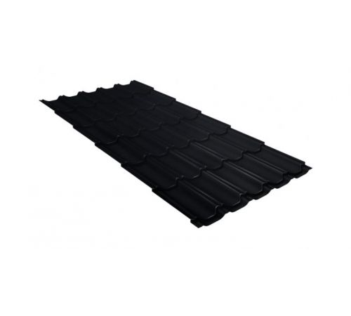 Металлочерепица квинта плюс Grand Line 0,5 Satin Мatt RAL 9005 черный