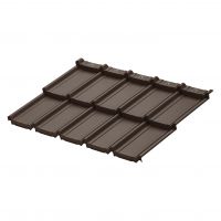 Металлическая модульная черепица профиль Берген 1162х765 мм PU Matt RR32 0,5мм Zn275