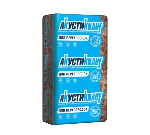 Утеплитель АкустикКНАУФ 75мм 610*1230*75/9,0м2/0,6м3/ 12 плит