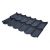 Модульная металлочерепица BUDMAT Bella Sara   IDEAL SATIN (SSAB PURAL) 534 (темно-антрацитовый 7021)
