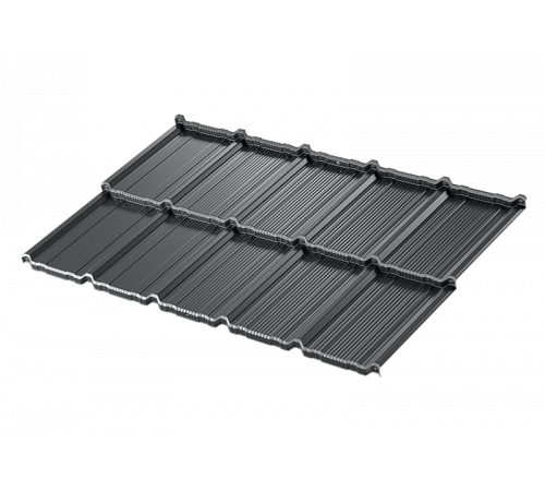 Модульная металлочерепица BUDMAT COMO Microwave   X-matt 455 (графитовый)