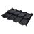 Модульная металлочерепица BUDMAT Ferrara Elite   IDEAL SATIN (SSAB PURAL) 015 (черный 9005)