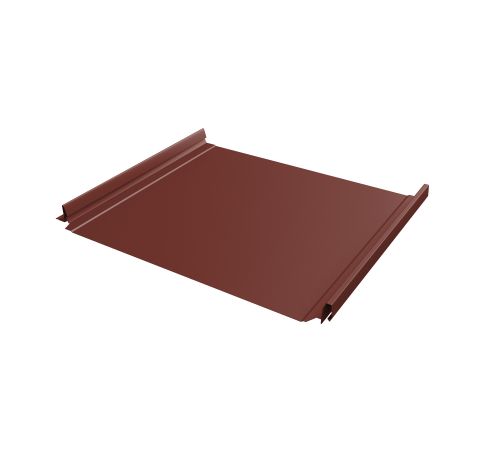Кликфальц Pro 0,5 Satin с пленкой на замках RAL 3009 оксидно-красный