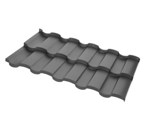 Модульная металлочерепица BUDMAT Rialto   X-matt 455 (графитовый)