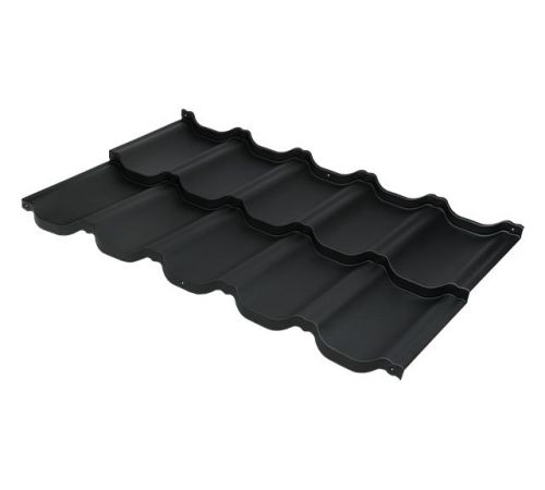 Модульная металлочерепица BUDMAT Venecja   IDEAL MATT (SSAB PURAL MATT) 015 (черный 9005)