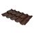 Модульная металлочерепица BUDMAT Venecja   IDEAL SATIN (SSAB PURAL) 435(коричневый 8017)